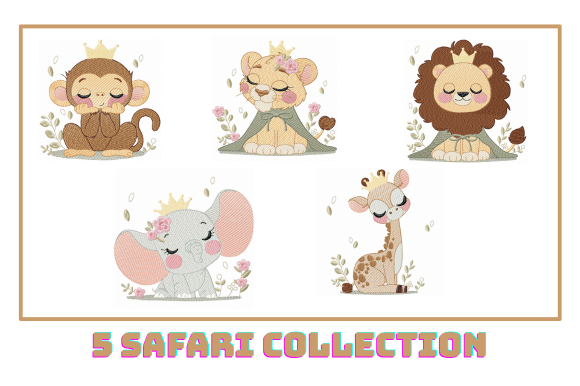 Download Baby Safari Embroidery Design Bundle - Baby Collection