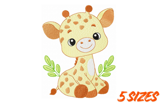 Download Cute Baby Giraffe Embroidery Design - Baby Collection