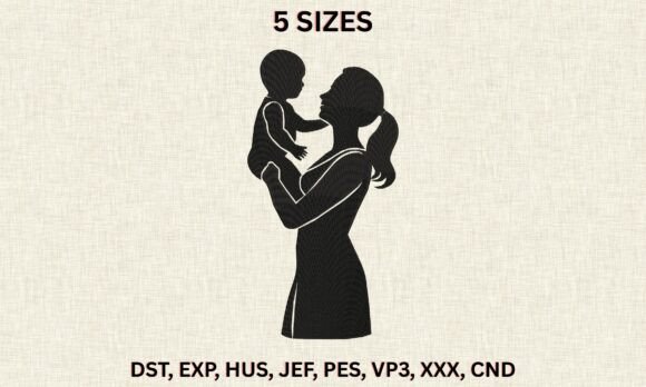 Download Mom Holding Baby Embroidery File - Baby Collection