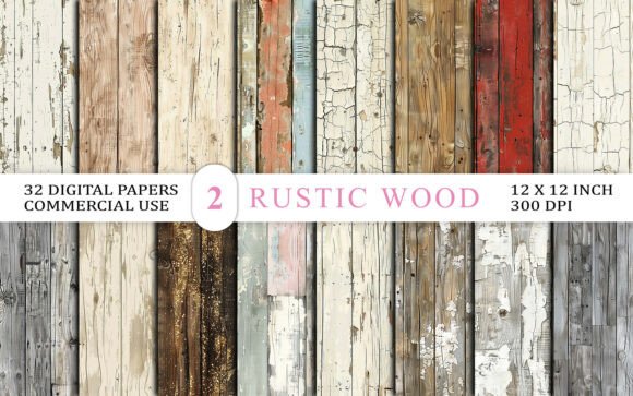 Download Rustic Wood Digital Paper Background - Background Collection