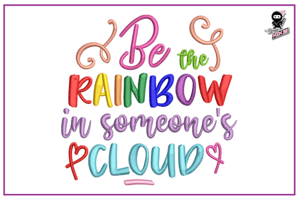 Download Be the Rainbow Embroidery - Bow embroidery Collection