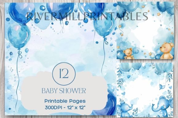 Download New Baby Boy Digital Paper Pack - Baby Collection