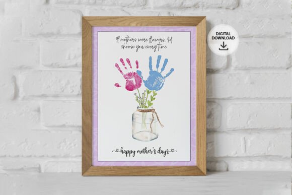 Download Mother's Day Handprint Craft Gift SVG - Premium Resources