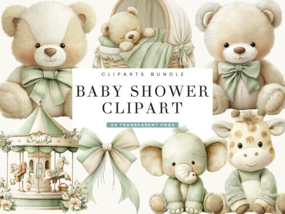 Download Baby Shower Clipart Bundle - Baby Collection